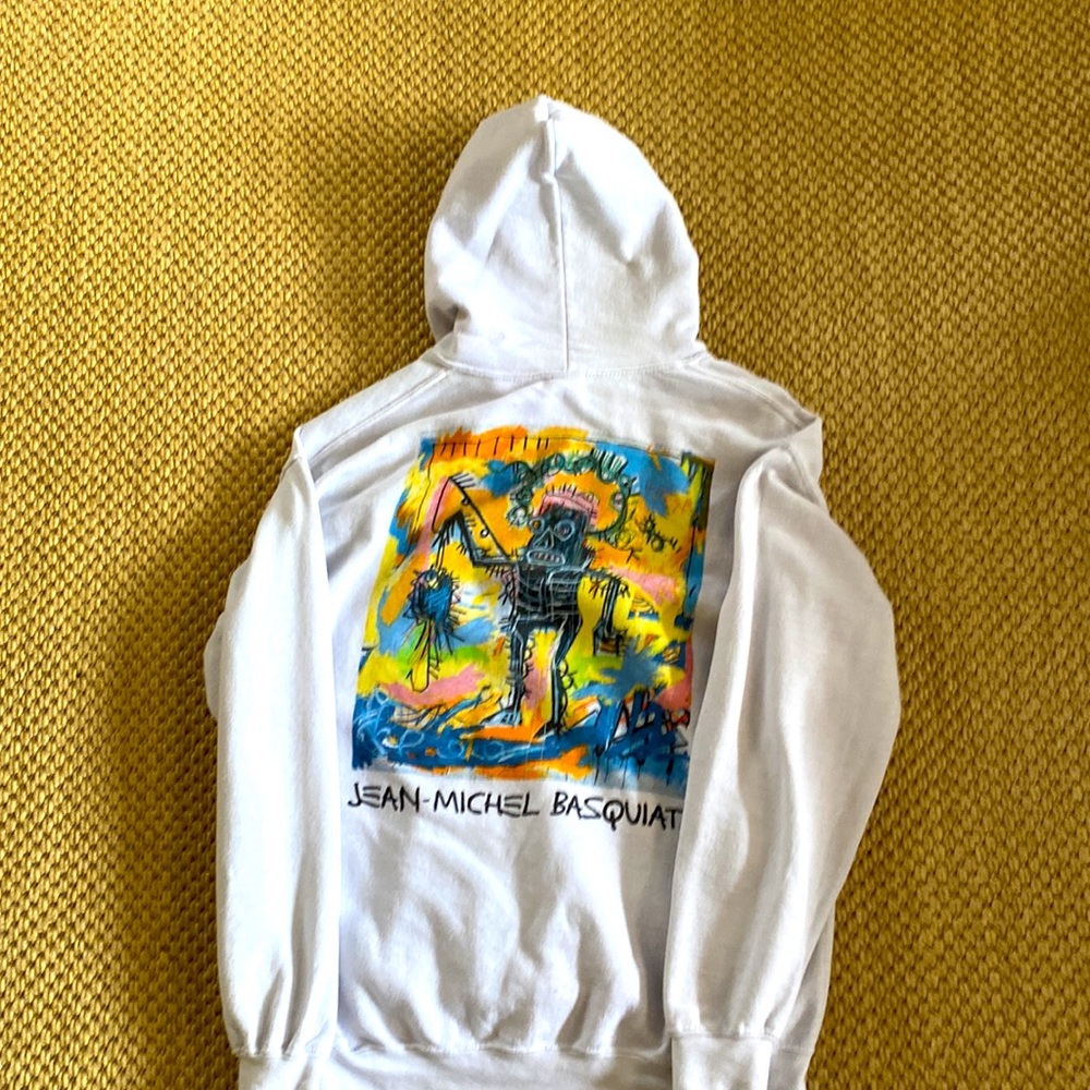 White Jean Michel Basquiat Hoodie